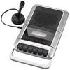Sylvania - Tape Recorder and Player with Stand Microphone, Silver - 67-CESRC124 - Mounts For Less