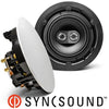 SyncSound SS-ICS6-DVC 6.5" Stereo In-Ceiling 80 Watts 8 Ohms Speaker 1 Unit - 25-0081 - Mounts For Less