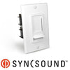 SyncSound SS-VC75I-S-W Wall Volume Control Slider With Matching Impedance 75 Watts White - 25-0084 - Mounts For Less