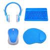 Tech Theory - Home School Kit, Includes Bluetooth Keyboard, Wireless Mouse, Wired Headset and Mouse Pad, Blue - 78-136399 - Mounts For Less