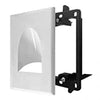 TechCraft - 1 Opening Recessed Low Voltage Cable Plate with Mounting Bracket, White - 98-ZWP-LV+CAB1W - Mounts For Less