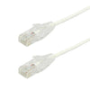 TechCraft 10 ft Ultra Slim CAT6a (10 Gbit/s) UTP Network Cable White - 98-C-C6AS-10W - Mounts For Less