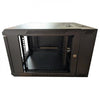 TechCraft - 6U Double Hinged Wall Mounted Network Cabinet, Swing Out Design, Plexiglass Door with Lock, Black - - Mounts For Less