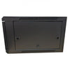 TechCraft - 6U Fixed Wall Mounted Network Cabinet, Tempered Glass Door with Lock, Black - - Mounts For Less