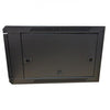 TechCraft - 6U Fixed Wall Mounted Network Cabinet, Tempered Glass Door with Lock, Black - 98-ZPP-RM-6U - Mounts For Less