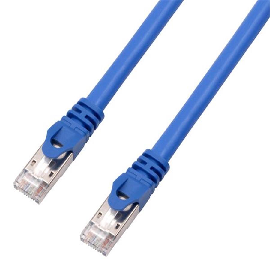 TechCraft - FTP Network Cable with Metal Connectors CAT8, Shielded, 15 Feet Length, Blue - 98-C-C8-15B - Mounts For Less