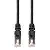 TechCraft - FTP Network Cable with Metal Connectors CAT8, Ultra-thin, Shielded, 0.5 Feet Length, Black - 98-C-C8S-.5BK - Mounts For Less