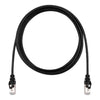 TechCraft - FTP Network Cable with Metal Connectors CAT8, Ultra-thin, Shielded, 10 Feet Length, Black - 98-C-C8S-10BK - Mounts For Less