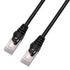 TechCraft - FTP Network Cable with Metal Connectors CAT8, Ultra-thin, Shielded, 2 Feet Length, Black - 98-C-C8S-02BK - Mounts For Less