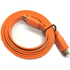 TechCraft Flat HDMI Cable V1.4 Support 3D And Ethernet 1080P 5 Feets Orange - 98-CHDMI-FL5ORP - Mounts For Less