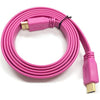 TechCraft Flat HDMI Cable V1.4 Support 3D And Ethernet 1080P 5 Feets Pink - 98-CHDMI-FL5PKP - Mounts For Less