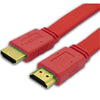 TechCraft Flat HDMI Cable V1.4 Support 3D And Ethernet 1080P 5 Feets Red - 98-CHDMI-FL5RP - Mounts For Less