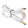 TechCraft Flat HDMI Cable V1.4 Support 3D And Ethernet 1080P 5 Feets White - 98-CHDMI-FL5WP - Mounts For Less