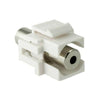 TechCraft Keystone connector Stereo 3.5mm coupler F/F White - - Mounts For Less