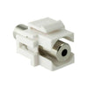 TechCraft Keystone connector Stereo 3.5mm coupler F/F White - 98-ZK-3.5MM - Mounts For Less