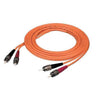 TechCraft Optic Fiber Network Cable OM2 ST to ST Orange 2 meters (6.5 ft) - 98-CFO50-STST2M - Mounts For Less