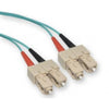TechCraft Optic Fiber Network Cable OM3 SC to SC 10 Gig Aqua 1 meter (3 ft) - 98-CFO10-SCSC1M - Mounts For Less