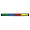 TechCraft Patch Panel 24 Port (1U), CAT5e, T568A or T568B, Angled Coloured Jacks - 98-ZPP24E-ANG - Mounts For Less