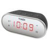 Timex - Clock Radio with LED Display and Mirror Finish, Black - 78-137167 - Mounts For Less