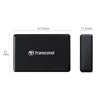 Transcend TS-RDF8K2 Multi Card Reader, Ports for CompactFlash Cards, SD and microSD, USB 3.1, Type-C, Black - 78-131791 - Mounts For Less
