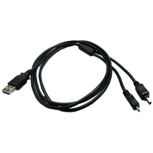USB 2.0 Cable A Male Connector to Mini USB 5pin + Micro USB 6 ft - 03-0070 - Mounts For Less