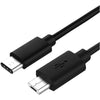 USB 2.0 Cable Micro B Male To Type-C Male 3Ft Black - 03-0159 - Mounts For Less