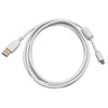 USB 2.0 Cables A Male Connector to Micro USB 6 ft White ferrite - 03-0096 - Mounts For Less