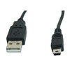 USB 2.0 Cables with A Male Connector to Mini USB 5pin - 10ft - 03-0037 - Mounts For Less