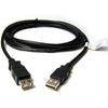 USB 2.0 Extension Cable with A Connectors Male/Female 15ft black - 03-0085 - Mounts For Less