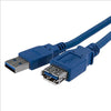USB 3.0 cable Male A to Female A Blue 15 FT - 15-0010 - Mounts For Less
