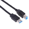 USB 3.0 cable Male A to Male B Black 10 FT - - Mounts For Less