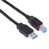 USB 3.0 cable Male A to Male B Black 10 FT - 15-0004 - Mounts For Less