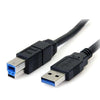 USB 3.0 cable Male A to Male B Black 3 FT - - Mounts For Less