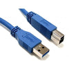 USB 3.0 cable Male A to Male B Blue 15 FT - 15-0023 - Mounts For Less