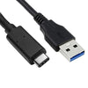 USB 3.0 cable Male A to Male C Black 6 FT - 15-0032 - Mounts For Less