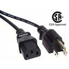 Universal power cord for computers, HDTV and more 1.5ft black - 06-0067 - Mounts For Less