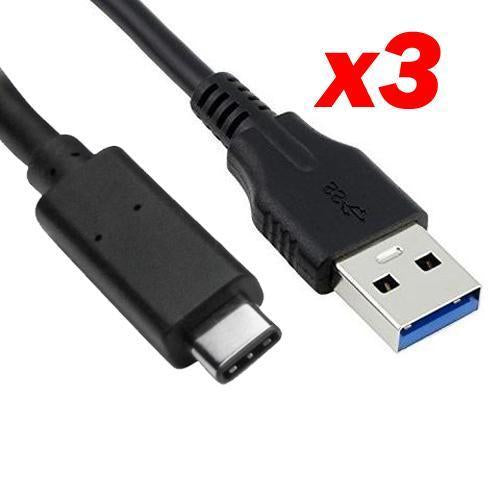 VALUE PACK - USB 3.0 cable Male A to Male C Black 3 FT (3 Pack) - 15-0035x3 - Mounts For Less