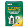 World Famous - Percolator for Outdoor Use, 6 to 9 Cup Capacity, Made of Aluminum - 65-101463 - Mounts For Less