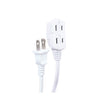 Xtrcity - 3 Outlet Extension Cord, 2 Meter Length, For Indoor Use, White - 76-2-70401 - Mounts For Less