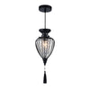 Xtricity - 1 Light Pendant, 9.1'' Width, From the QueensDown Collection, Black - 76-5-90252 - Mounts For Less