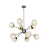 Xtricity - 10-Light Pendant, 34.6'' Width, From the Bohannon Collection, Silver - 76-5-90194 - Mounts For Less