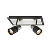 Xtricity - 2-Head Track Light, 11.9'' Width, From the Jackson Collection, Brushed Nickel and Black - 76-5-90223 - Mounts For Less
