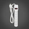 Xtricity 3-70601 6 Outlet Surge Protection 90 Joules 3FT 14/3 Cord White - 76-3-70601 - Mounts For Less