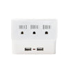 Xtricity 3-70624 Wall Tap 3 Outlets and 2 USB Ports 2.4A White - 76-3-70624 - Mounts For Less