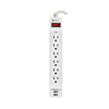 Xtricity 3-70627 Surge Protector 6 Outlets 1050 Joules 4FT Cord 2USB White - 76-3-70627 - Mounts For Less