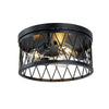 Xtricity - 3-Light Ceiling Light, 13.8'' Diameter, From the Sweden Collection, Black - 76-5-90244 - Mounts For Less