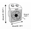 Xtricity 4-80304 Watson Heater + Fan Metal Heating 750W-1500W Black - 76-4-80304 - Mounts For Less