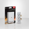 Xtricity - 6 Outlet Wall-Mounted Power Strip for Confined Space, White - 76-3-70620 - Mounts For Less