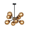 Xtricity - 8-Light Pendant, 21.7'' Width, From the Henderson Collection, Black and Amber - 76-5-90198 - Mounts For Less