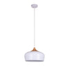 Xtricity - Pendant Light, 13.8 '' Width, From the Belmont Collection, White and Wood - 76-5-90000 - Mounts For Less
